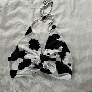 Cow print halter top